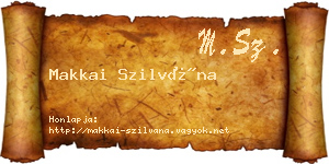 Makkai Szilvána névjegykártya